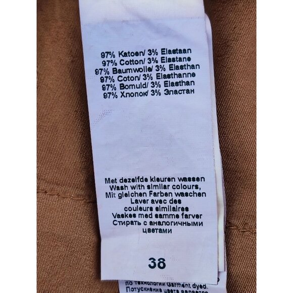 Summum Women's Wide Leg Twill Brown Pants Size 38 - Picture 6 of 15